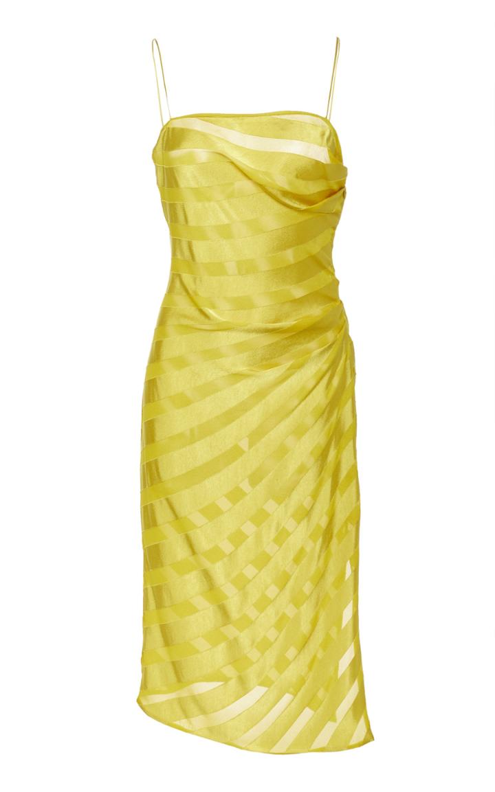 Christian Siriano Striped Faille Dress
