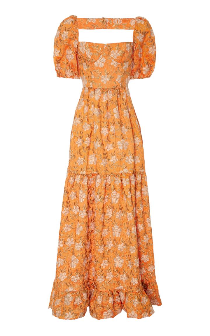 Markarian Chakrani Tiered Silk Jacquard Gown