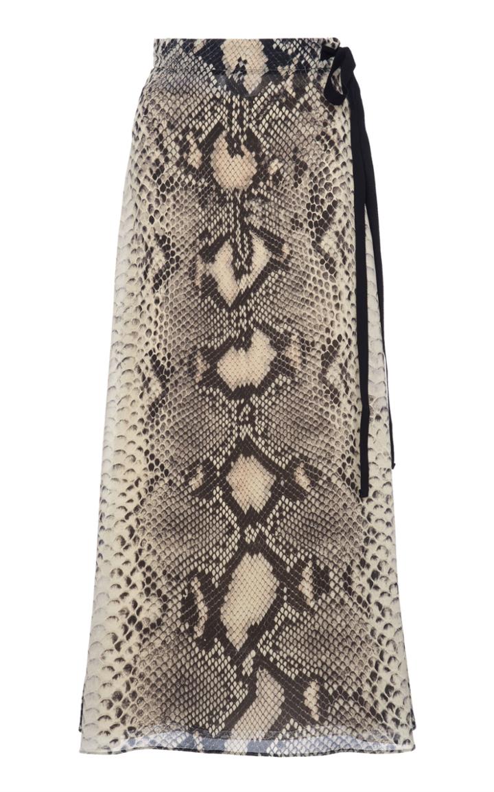 Moda Operandi Prada Animal Print Tie Side Skirt Size: 36