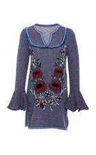 Anna Sui James Coviello For Anna Sui Floral Embroidered Knit Tunic