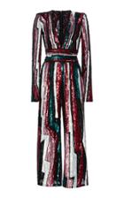 Zuhair Murad Striped Sequined Tulle Jumpsuit