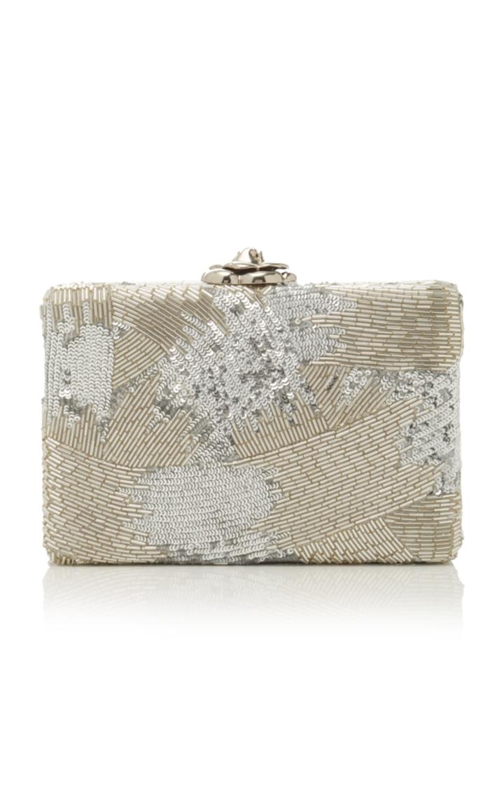 Oscar De La Renta Beaded Rogan Minaudiere