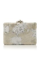 Oscar De La Renta Beaded Rogan Minaudiere