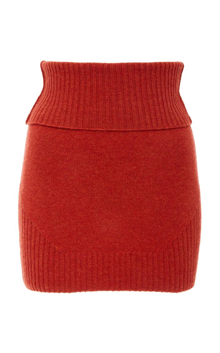 Marissa Webb Jesse Ribbed Wool Blend Mini Skirt