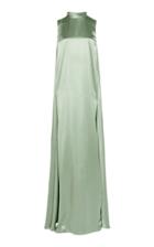 Brandon Maxwell Tie-detailed Silk-satin Gown Size: 0