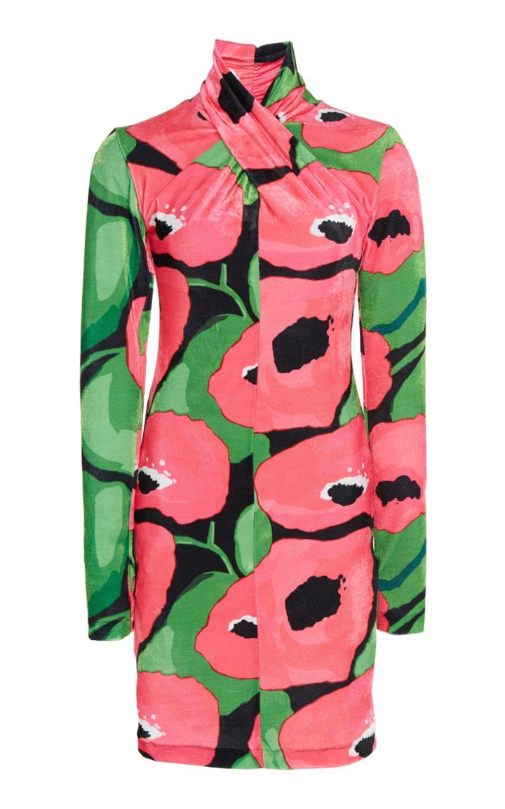 Richard Quinn Poppy Twisted Georgette Dress
