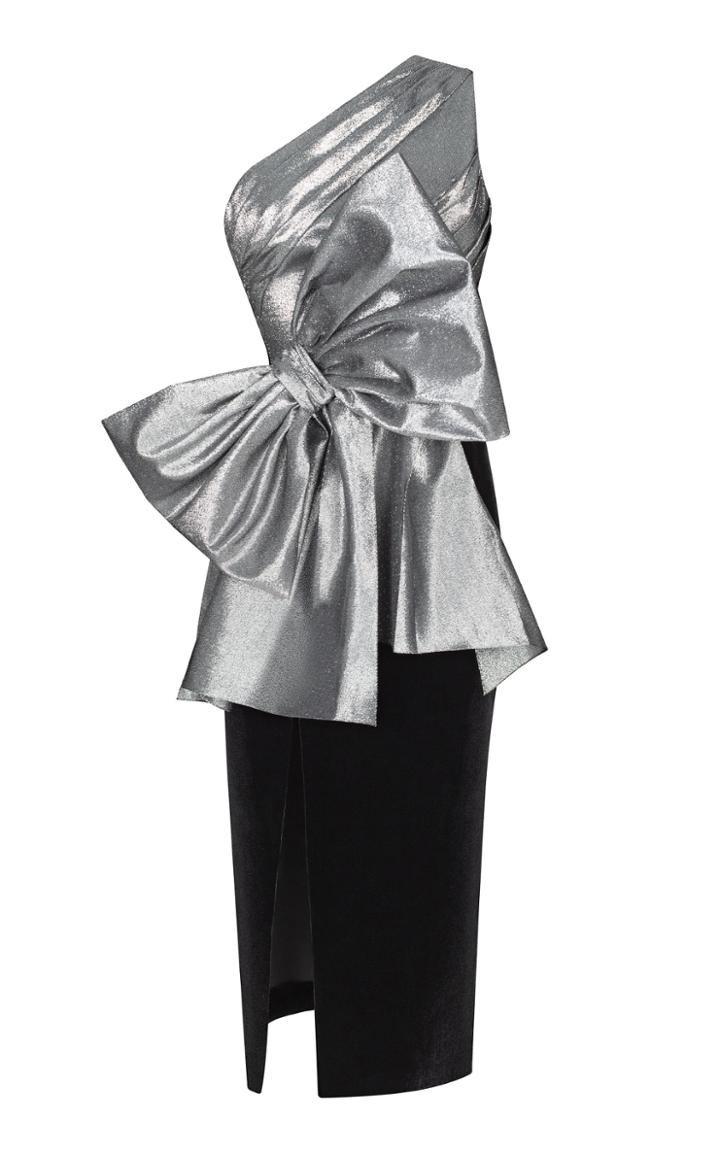 Moda Operandi Rasario Bow-embellished Lurex Gown
