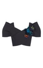 Delpozo M'o Exclusive Embellished Sleeveless Bow Top