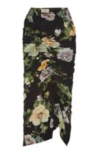 Preen By Thornton Bregazzi Xenie Floral-print Ruched Jersey Skirt