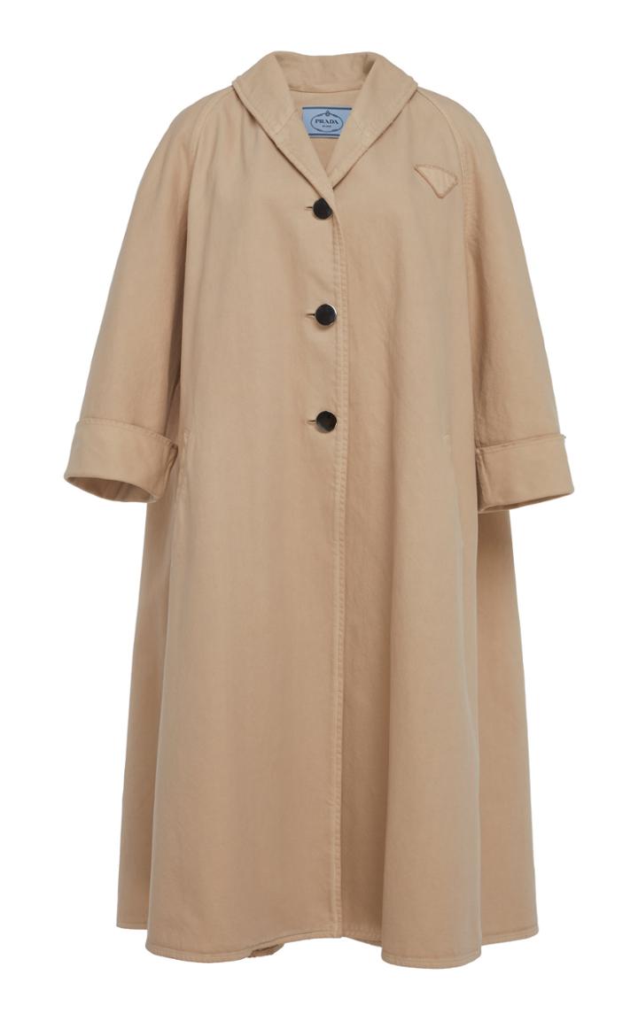Prada Swing Cotton Overcoat