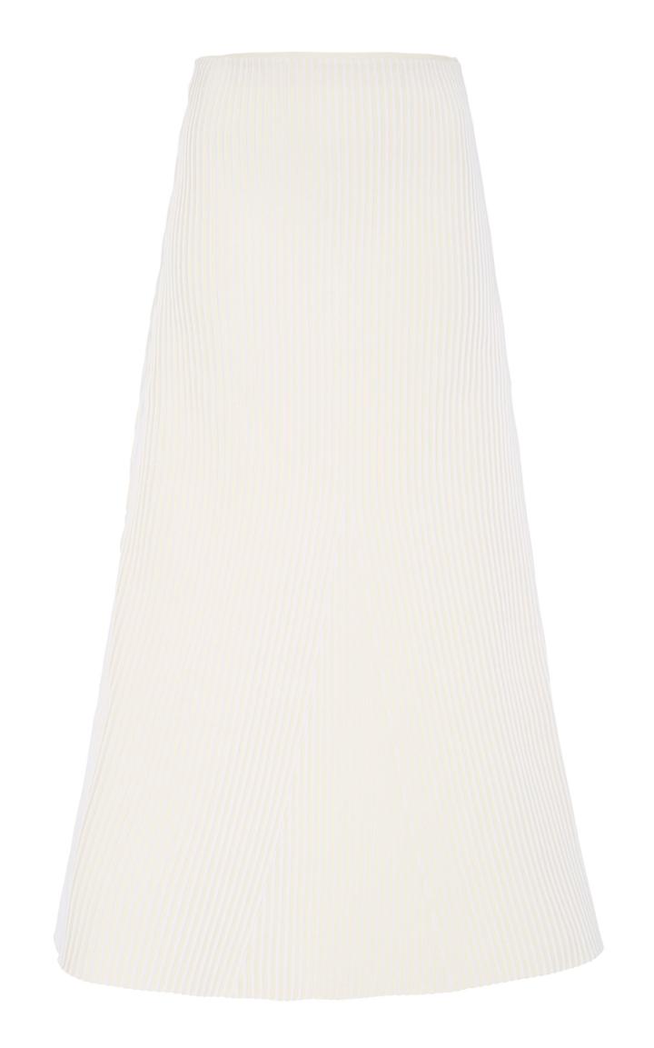 Tibi Ribbed-knit Midi Skirt