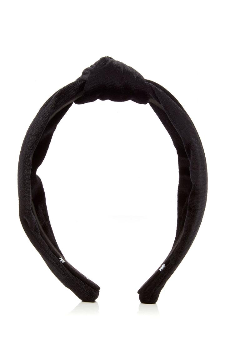 Lele Sadoughi Knotted Velvet Headband