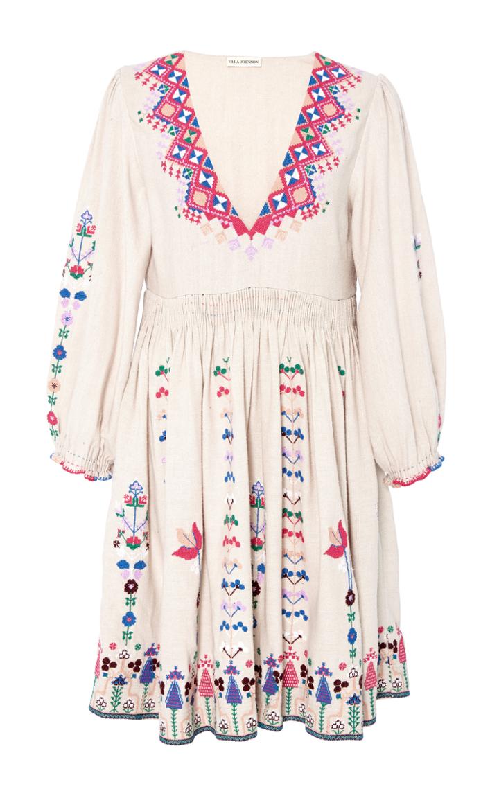 Ulla Johnson Vija Embroidered Mini Dress