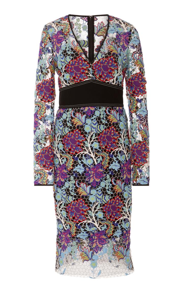 Diane Von Furstenberg Floral Lace Sheath Dress