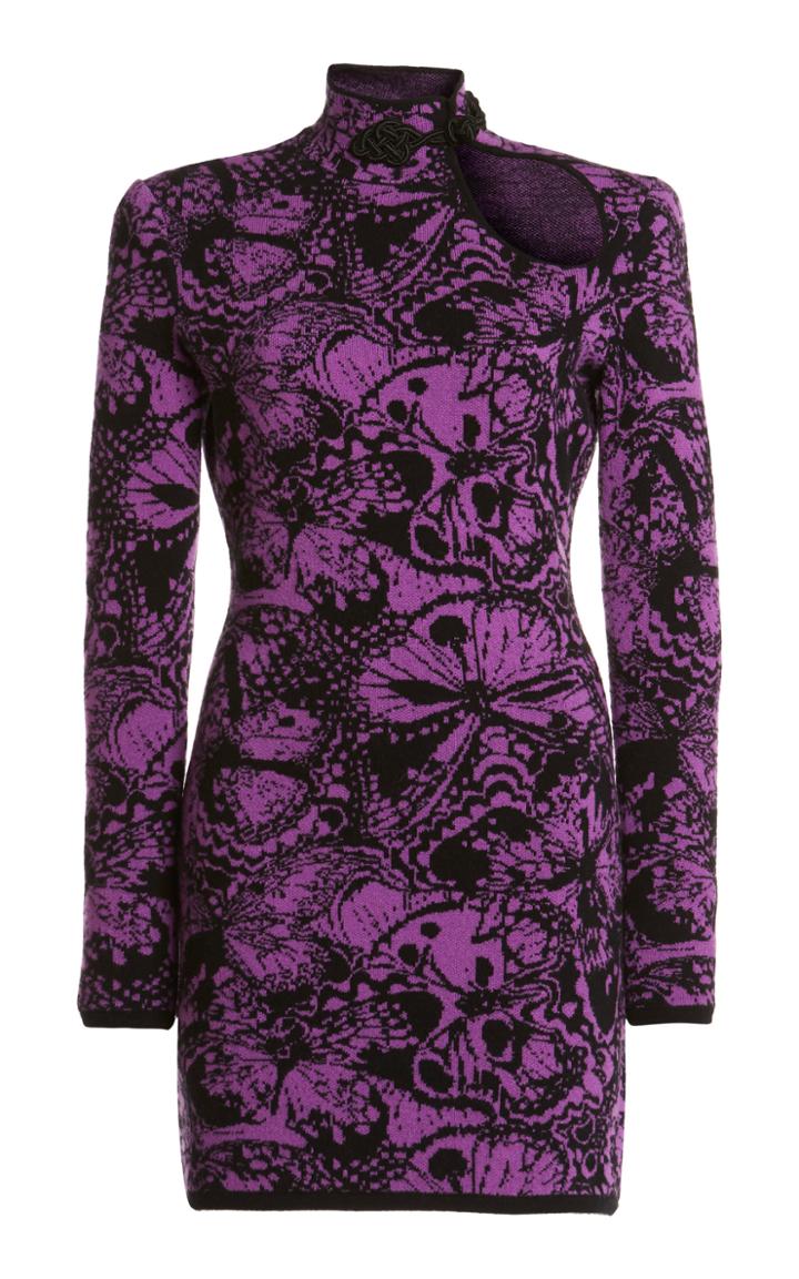 Moda Operandi Dundas Butterfly Jacquard Knit Mini Dress