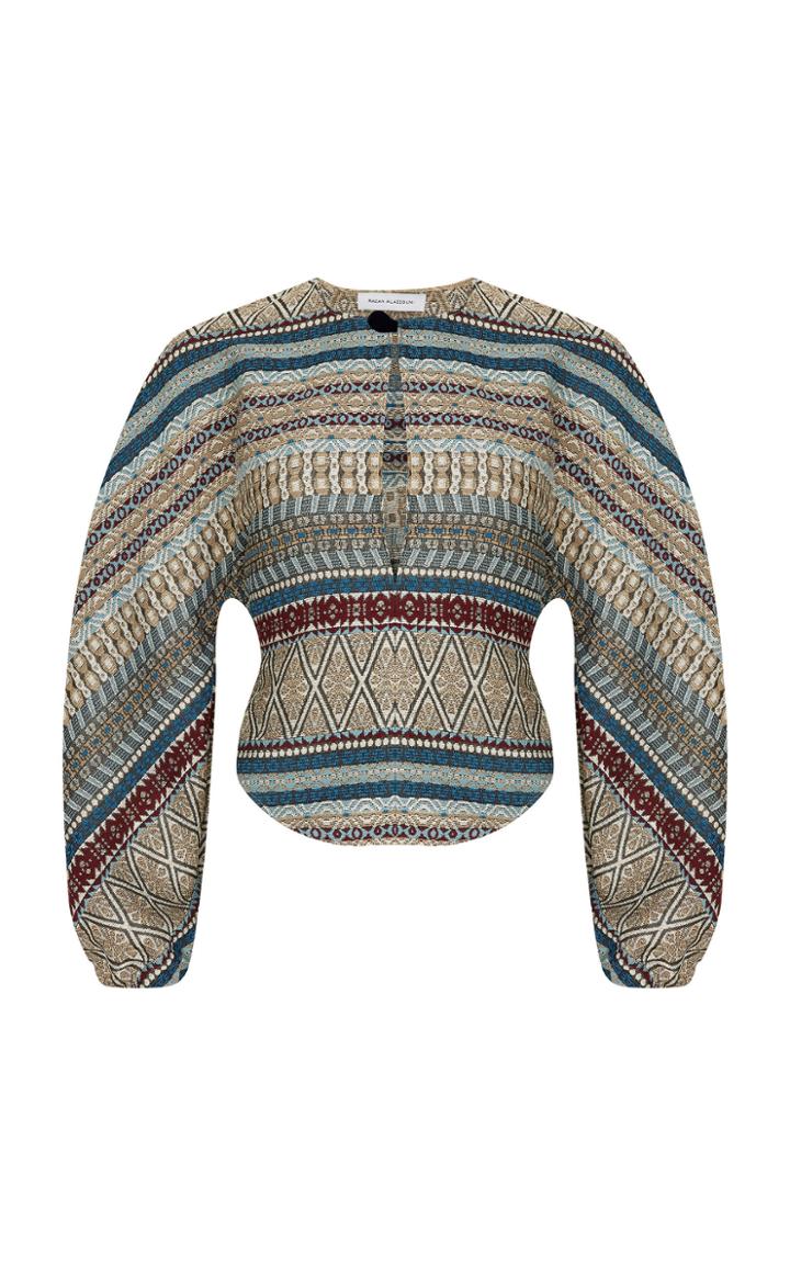 Razan Alazzouni Tribal Print Top