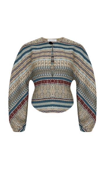 Razan Alazzouni Tribal Print Top