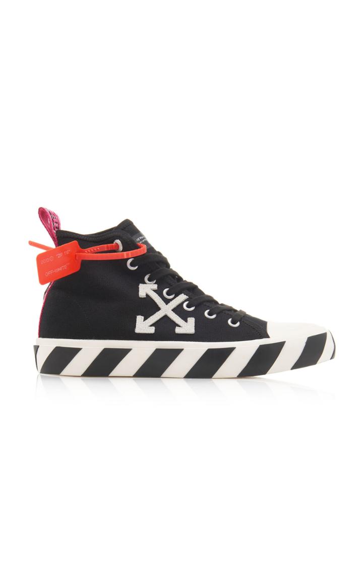 Off-white C/o Virgil Abloh Logo Cotton Canvas Mid-top Sneakers
