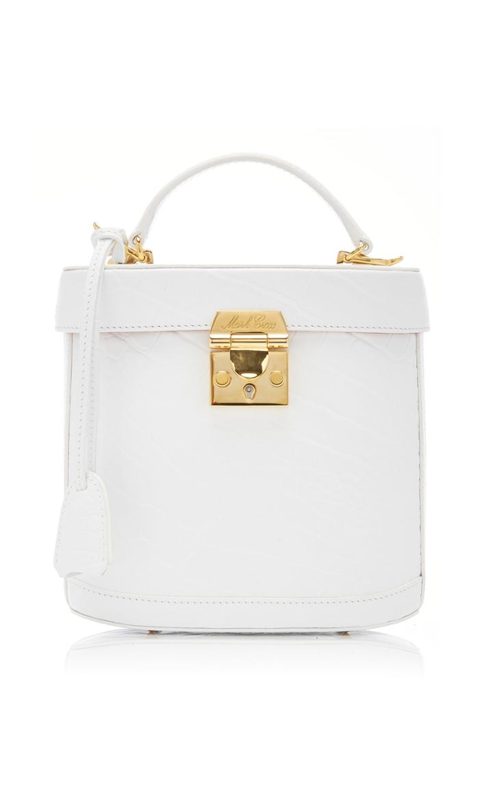 Moda Operandi Mark Cross Benchley Croc-effect Top Handle Bag