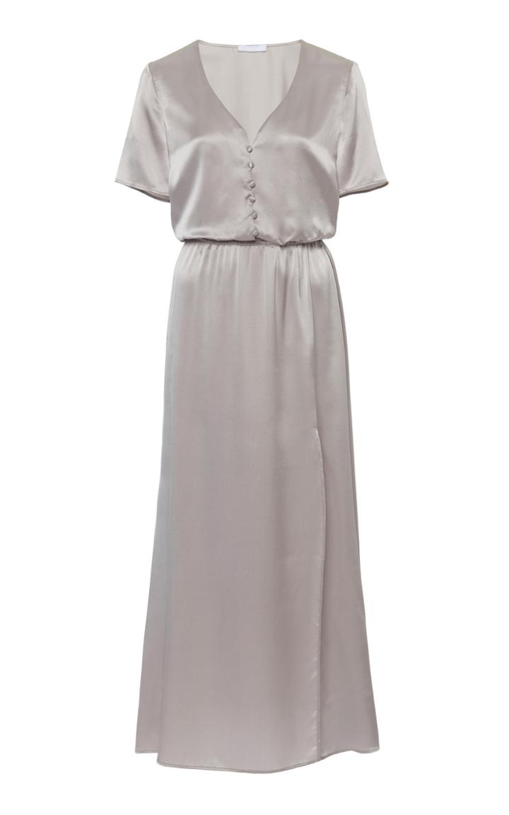Moda Operandi Sablyn Addison Buttoned Silk Midi Dress Size: Xs