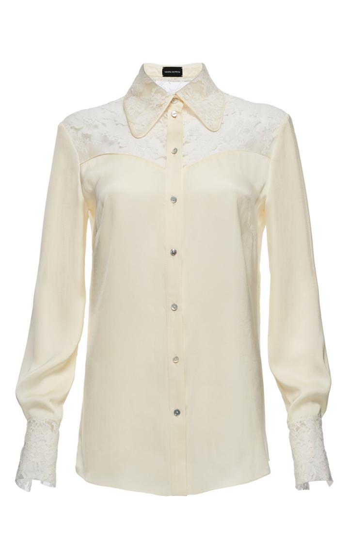 Magda Butrym Dalian Lace Silk Shirt