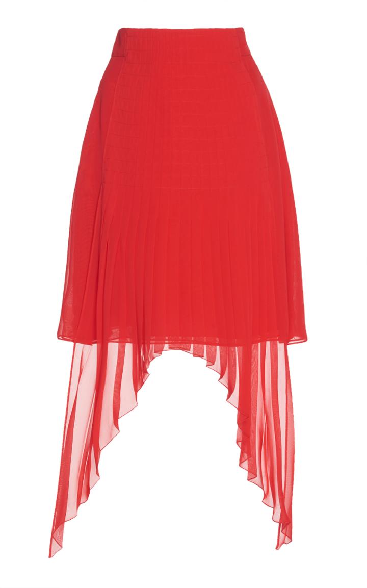 Akris Asymmetrical Pliss Skirt