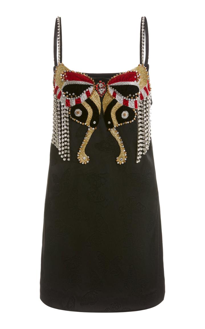 Moda Operandi Dundas Embellished Butterfly Jacquard Mini Dress