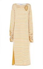 Moda Operandi Tuinch Contrast-striped Cutout Knit Maxi Dress Size: M