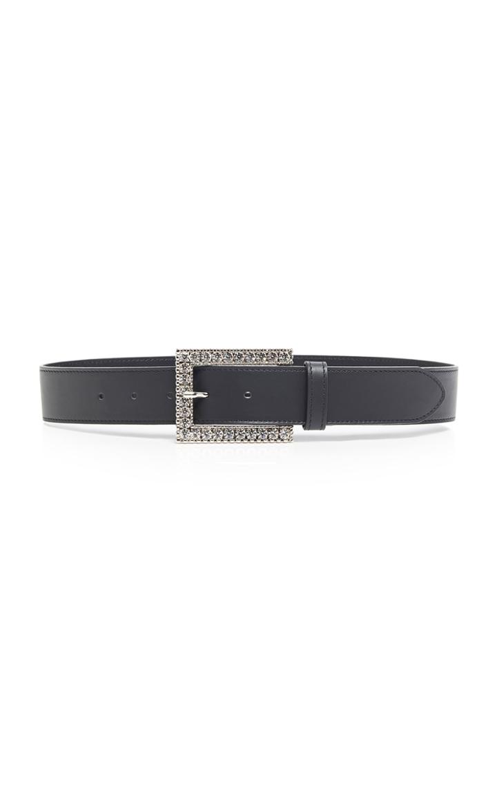 Moda Operandi Alessandra Rich Glass Crystal-embellished Buckle Belt Size: S