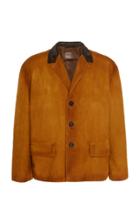 Prada Leather-trimmed Suede Jacket