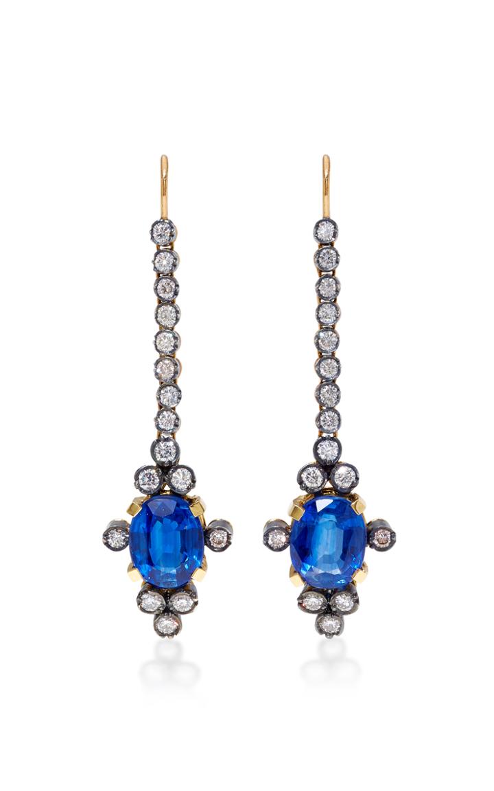 Montse Esteve 18k Gold Kyanite And Diamond Earrings