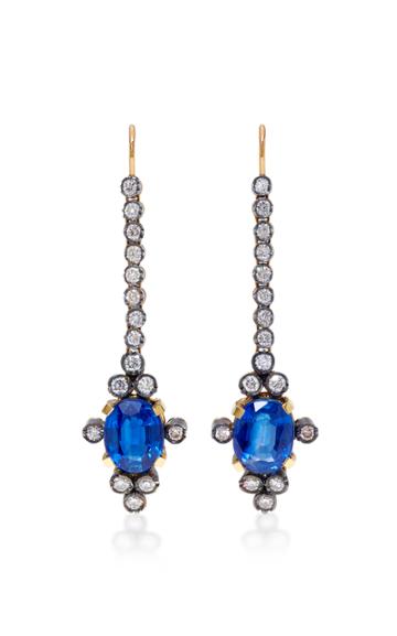 Montse Esteve 18k Gold Kyanite And Diamond Earrings