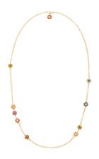 Of Rare Origin Flower 18k Gold Vermeil Multi-stone Necklace
