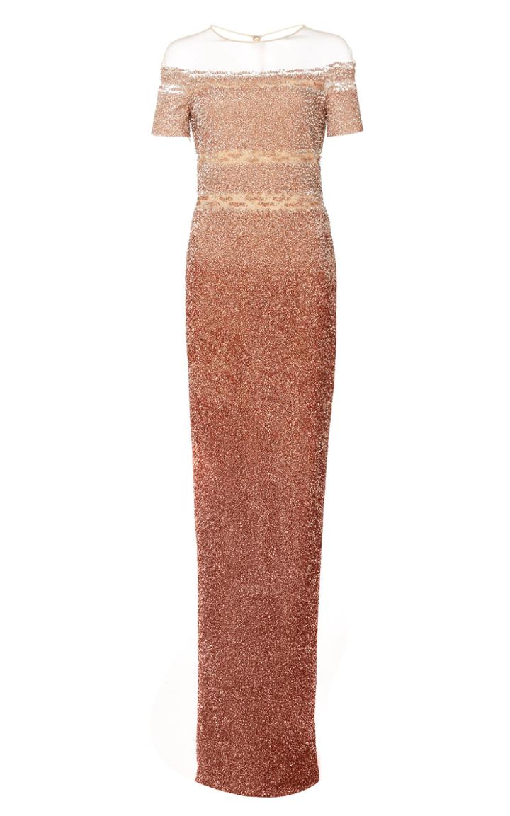 Pamella Roland Ombre Signature Sequin Gown