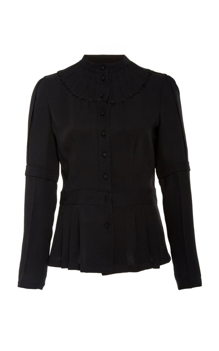 Soonil Sig Pleated Silk Blouse