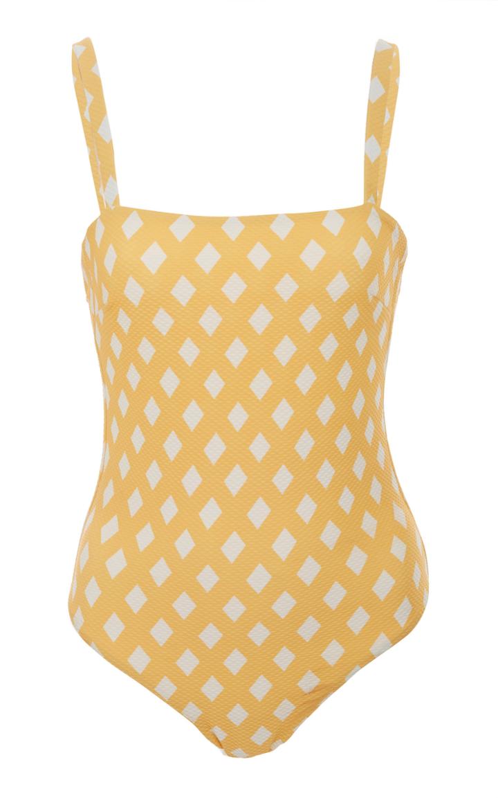 Asceno Printed Cloqu Swimsuit