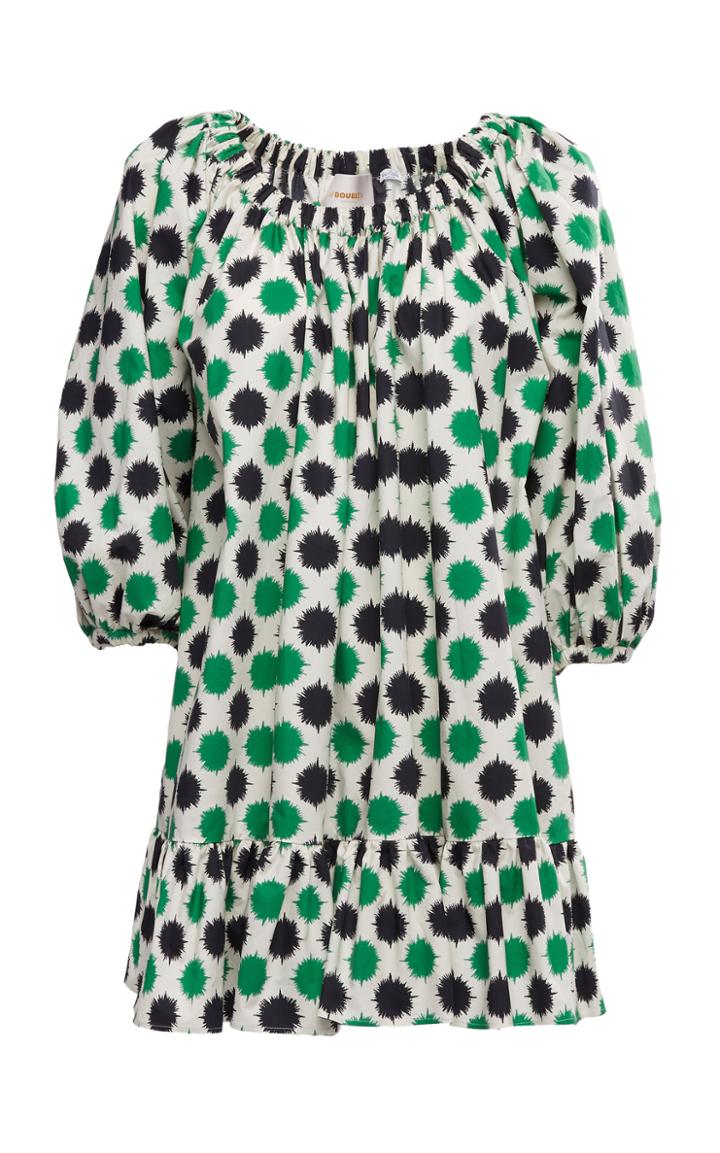 Moda Operandi La Doublej Paloma Polka-dot Print Cotton Mini Dress Size: S