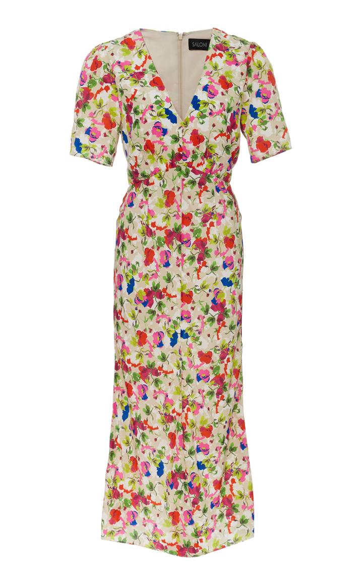 Saloni Eden Silk Poppy Dress
