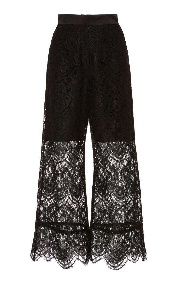 Matriel Black Lace Cropped Pants