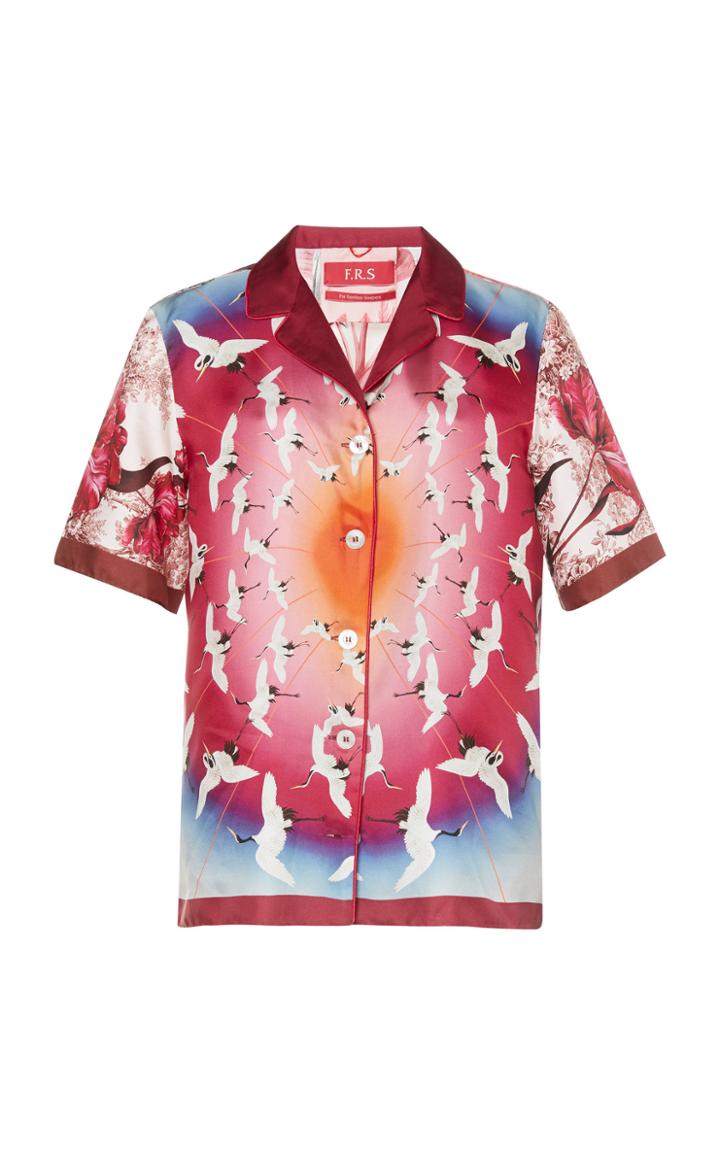 Moda Operandi For Restless Sleepers Homonomia Animal-print Silk Shirt Size: M