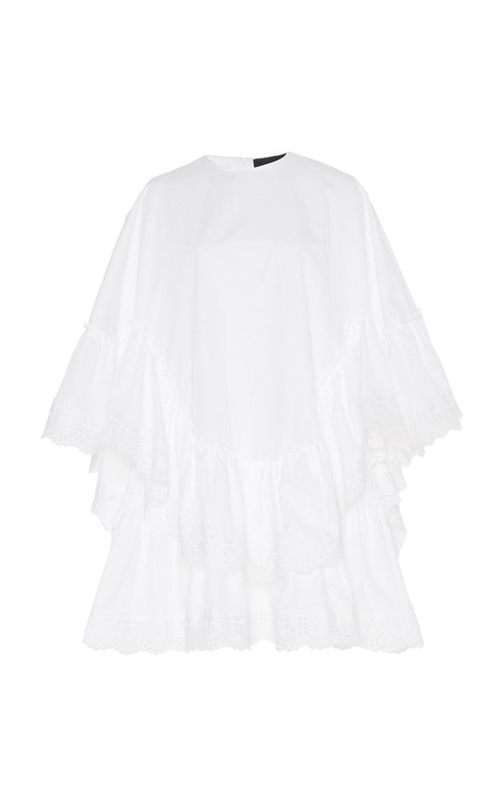 Simone Rocha Short Frill Tier Cape Dress