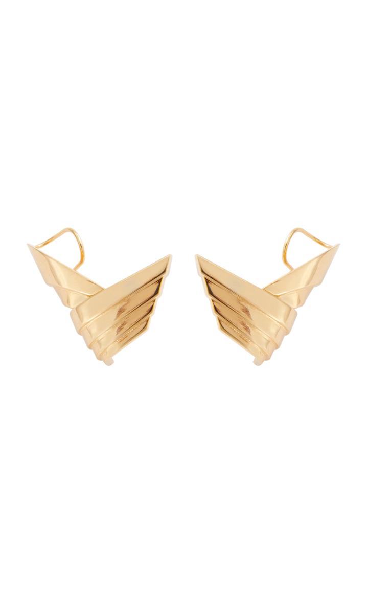 Moda Operandi Leda Madera Susan Gold-plated Brass Earrings