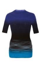 Missoni Braided Blue Ombre Short Sleeve Sweater