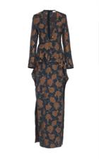 Eleanor Balfour Leila Cascading Peplum Dress
