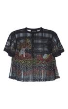 Rahul Mishra Midnight Short Sleeve Blouse