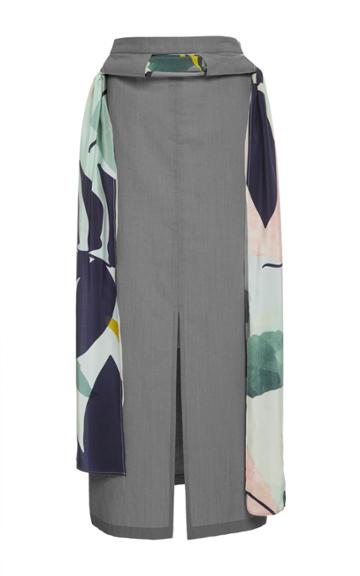 Perret Schaad Grey Egon Long Pencil Skirt