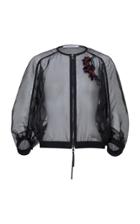 Dorothee Schumacher Transparent Volume Organza Zip Up Jacket