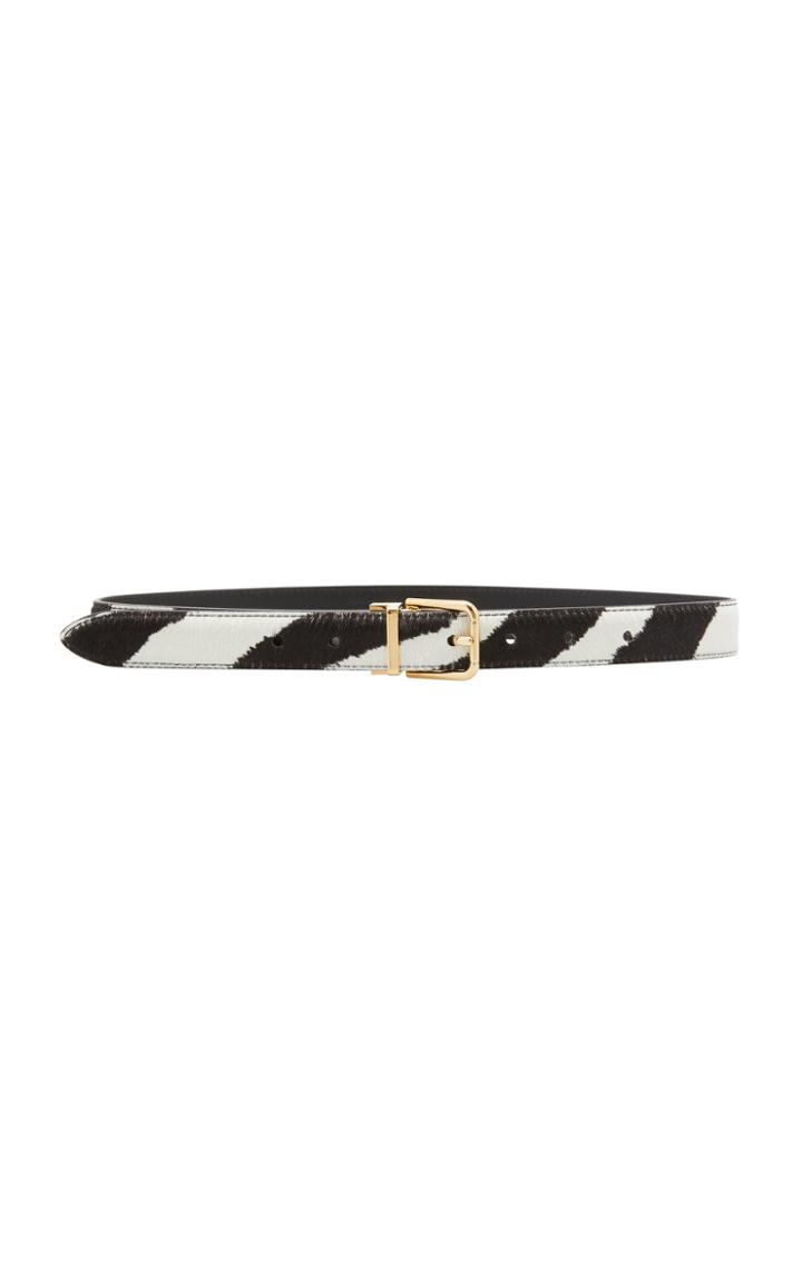 Moda Operandi Dolce & Gabbana Zebra-print Pony Hair Belt Size: 70 Cm