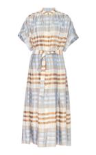 Co Plaid Wool-silk Blend Midi Dress