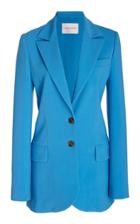 Carolina Herrera Collared Longline Crepe Blazer